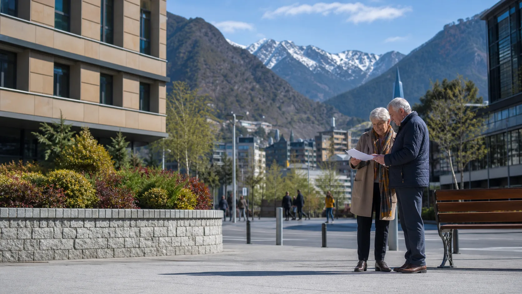 AI-generated editorial image for the Andorra pension system