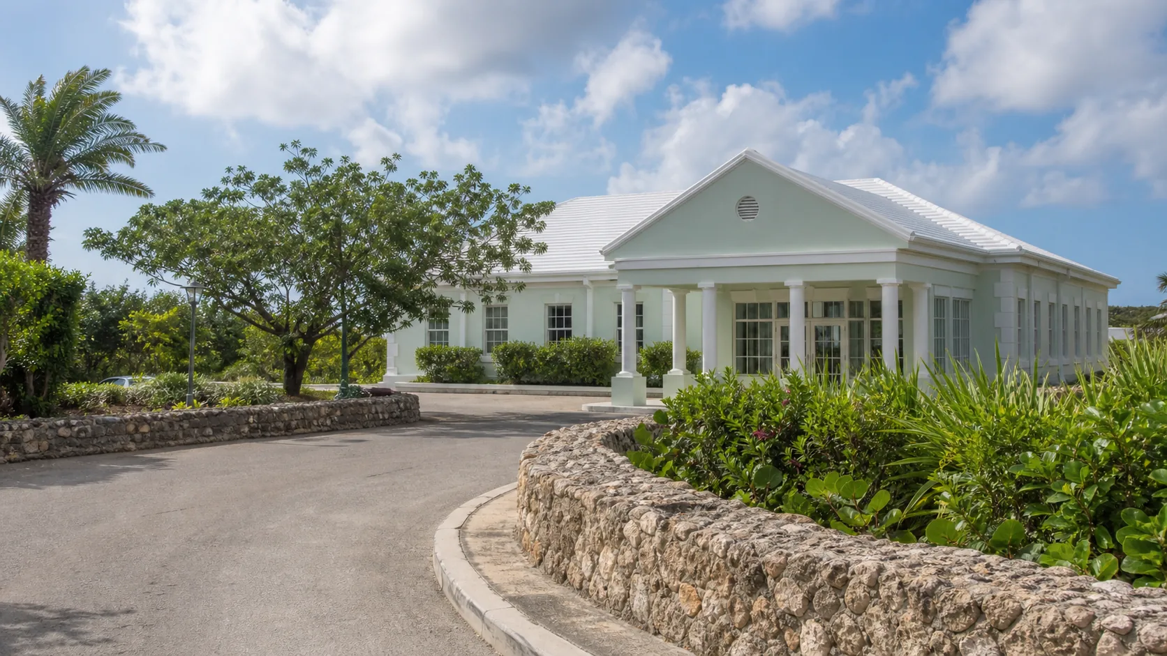 Editorial raster image of Anguilla public buildings for the Anguilla pension system