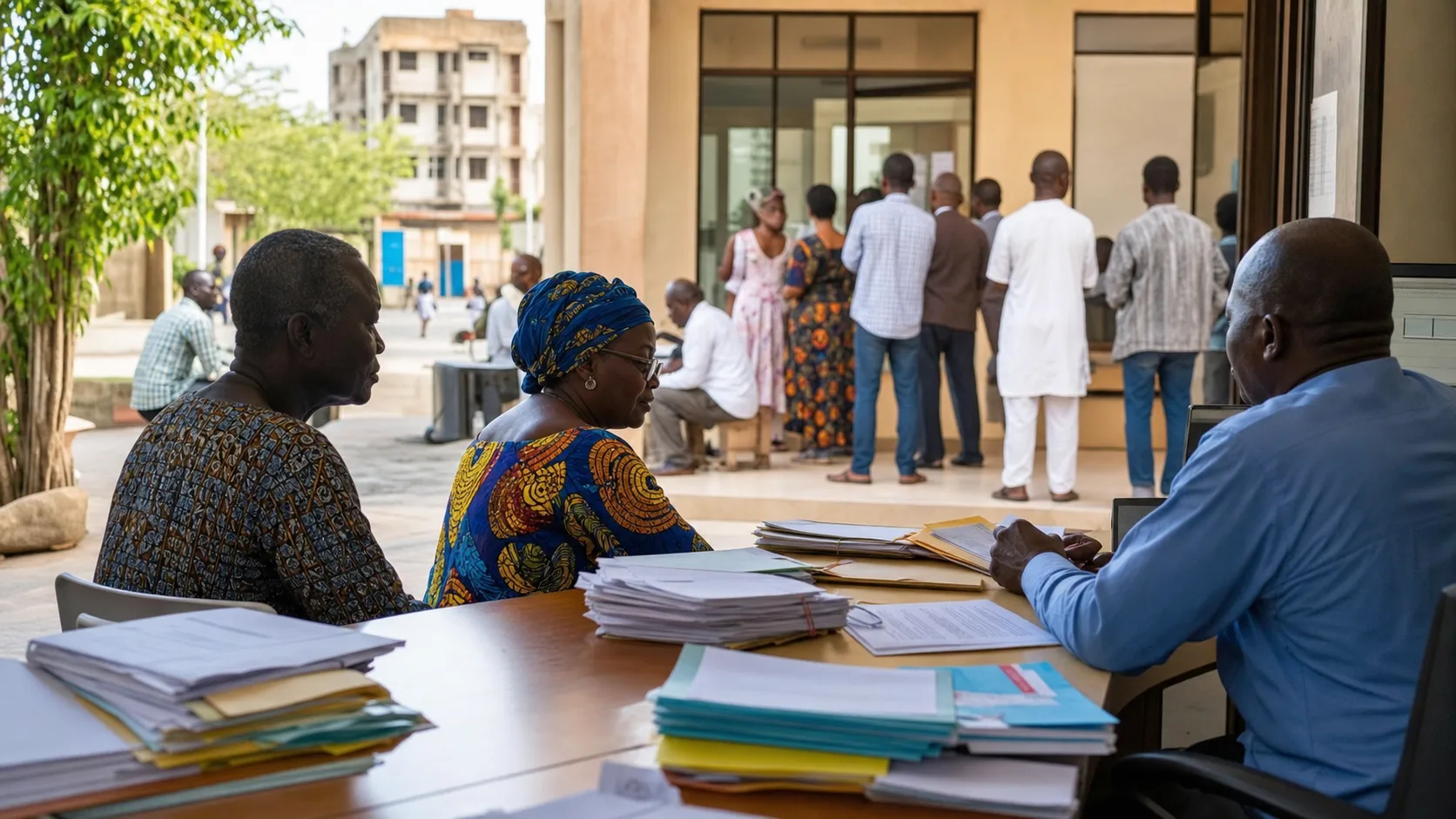 AI-generated editorial image for the Beninese Pension System