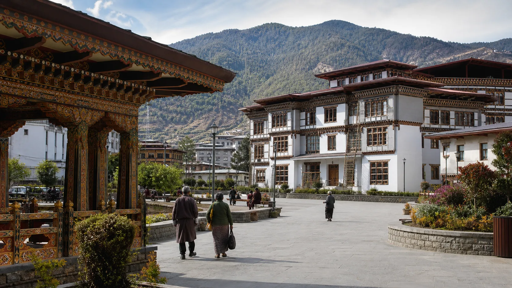 AI-generated editorial image for the Bhutanese Pension System