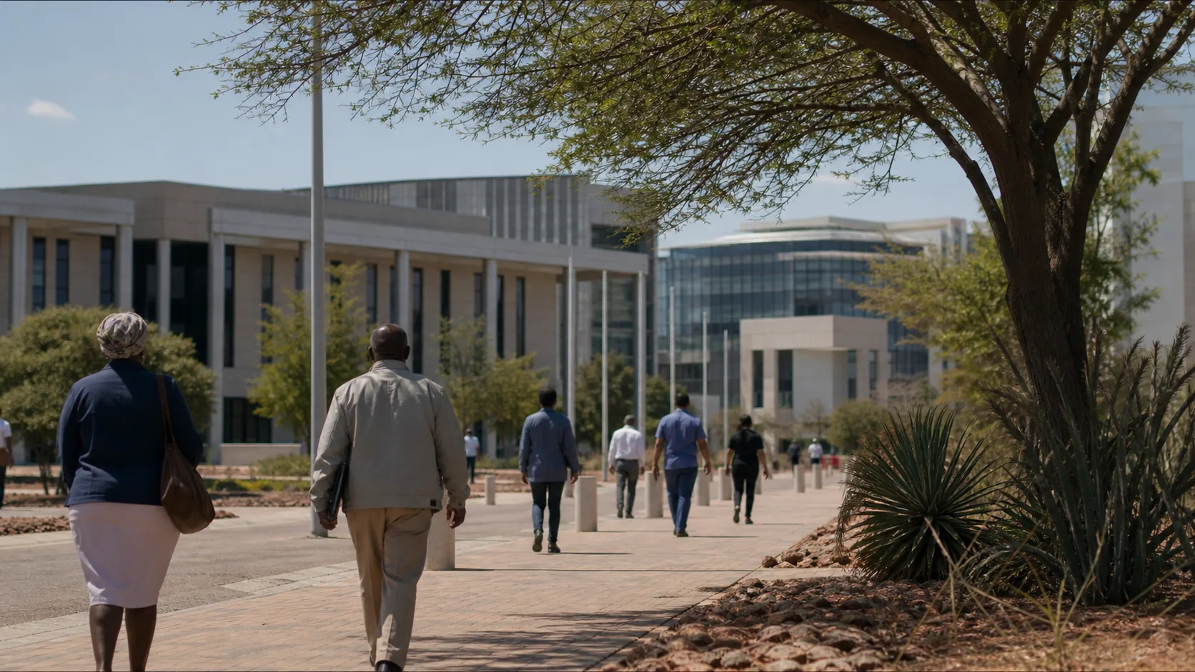 AI-generated editorial image for the Botswana Pension System