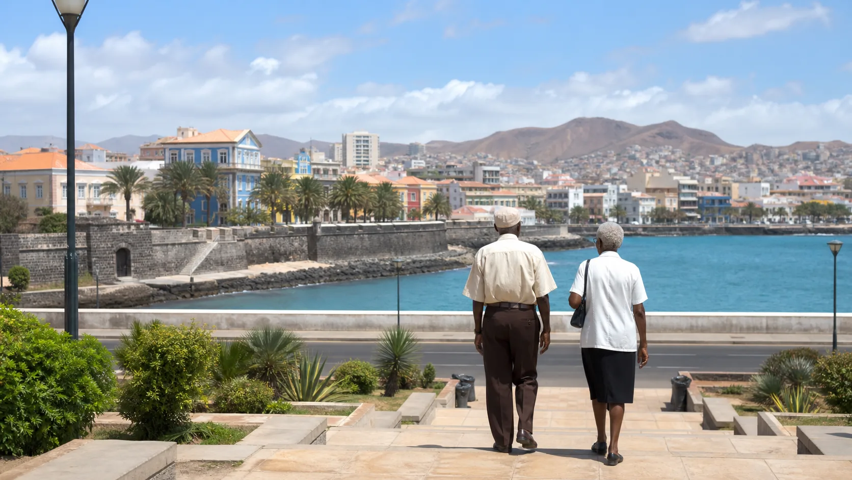 AI-generated editorial image for the Cabo Verde Pension System