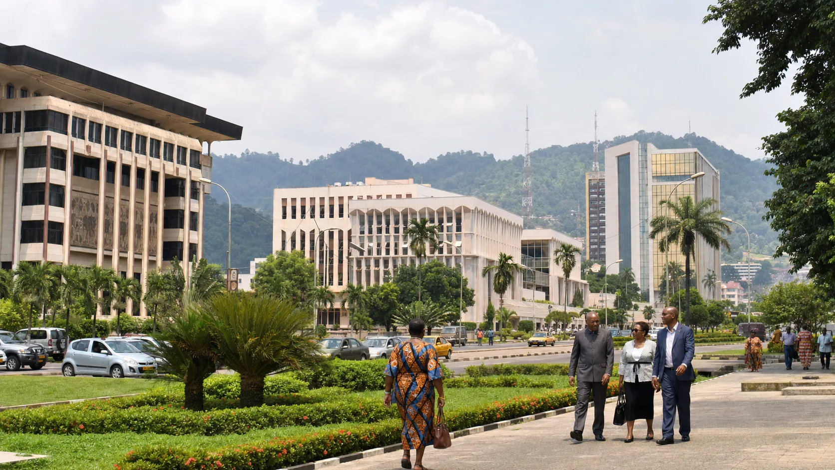 AI-generated editorial image for the Cameroonian Pension System