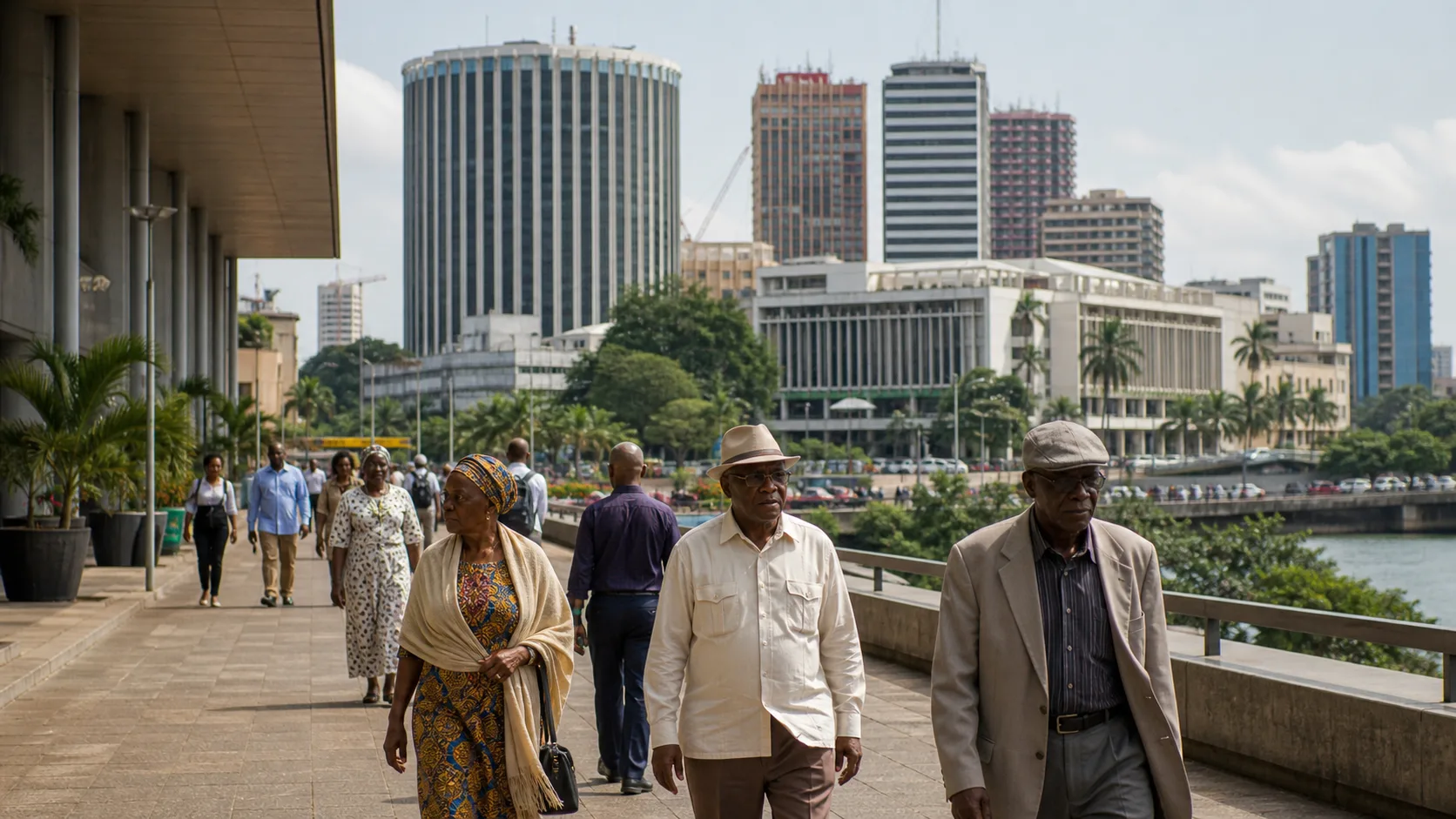 AI-generated editorial image for the Ivorian Pension System