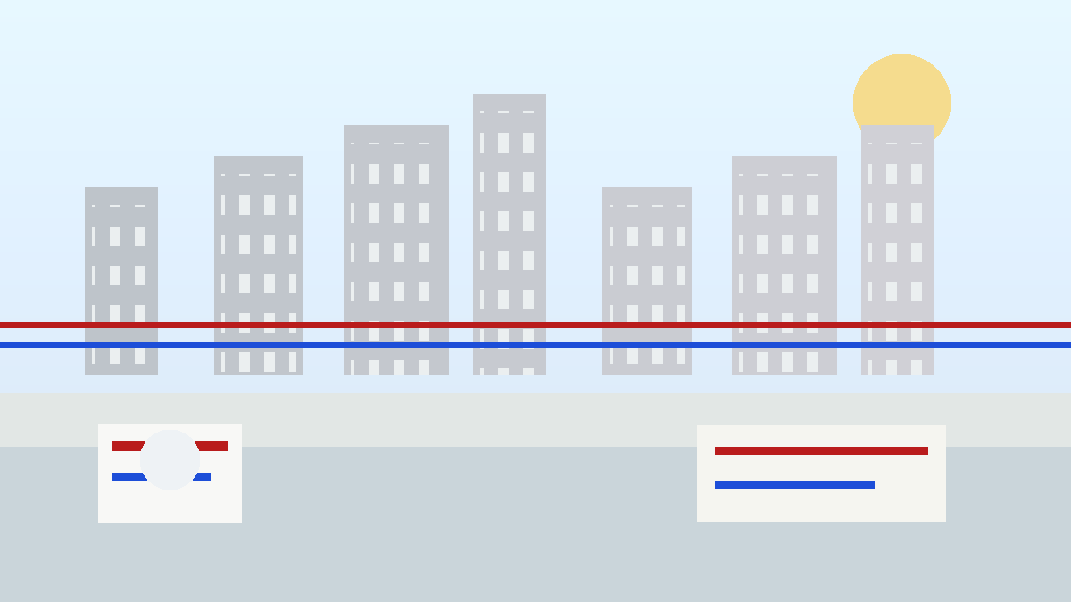 Editorial raster image of Prague civic architecture for the Czech pension system