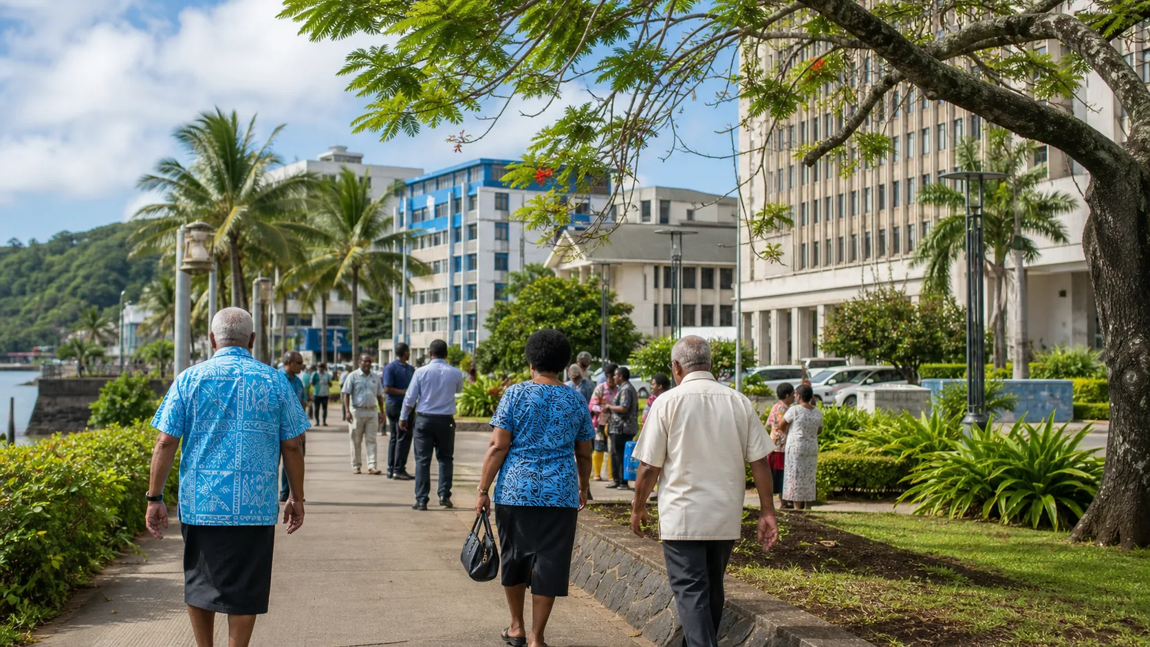 AI-generated editorial image for the Fijian Pension System