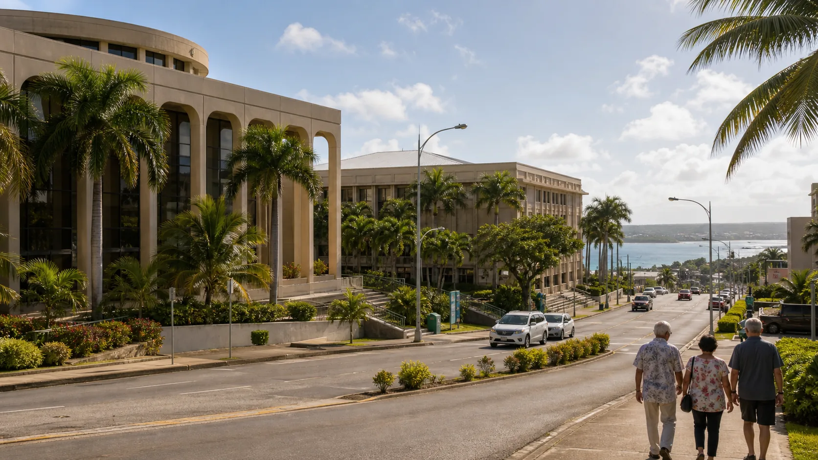 AI-generated editorial image for the Guam pension system