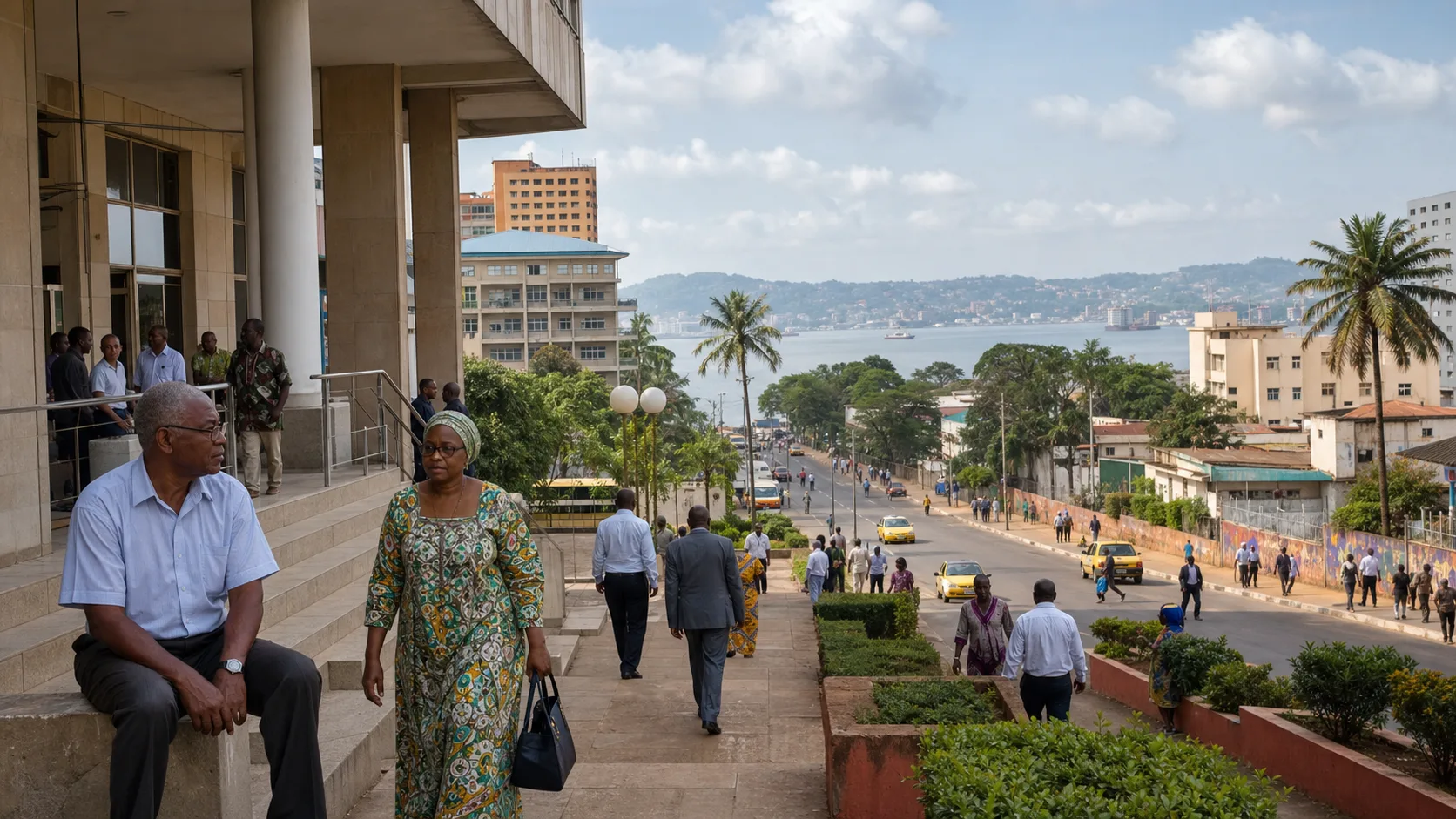 AI-generated editorial image for the Guinean Pension System