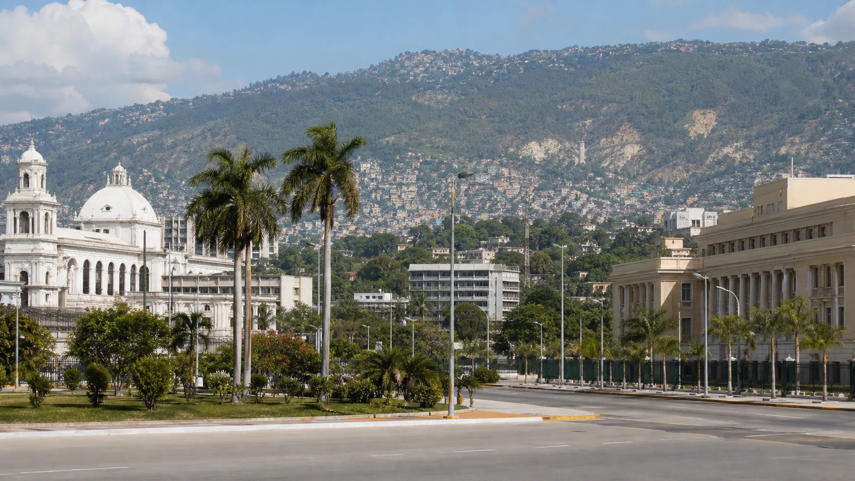 Image editoriale generee par IA pour le systeme de retraite de Haiti