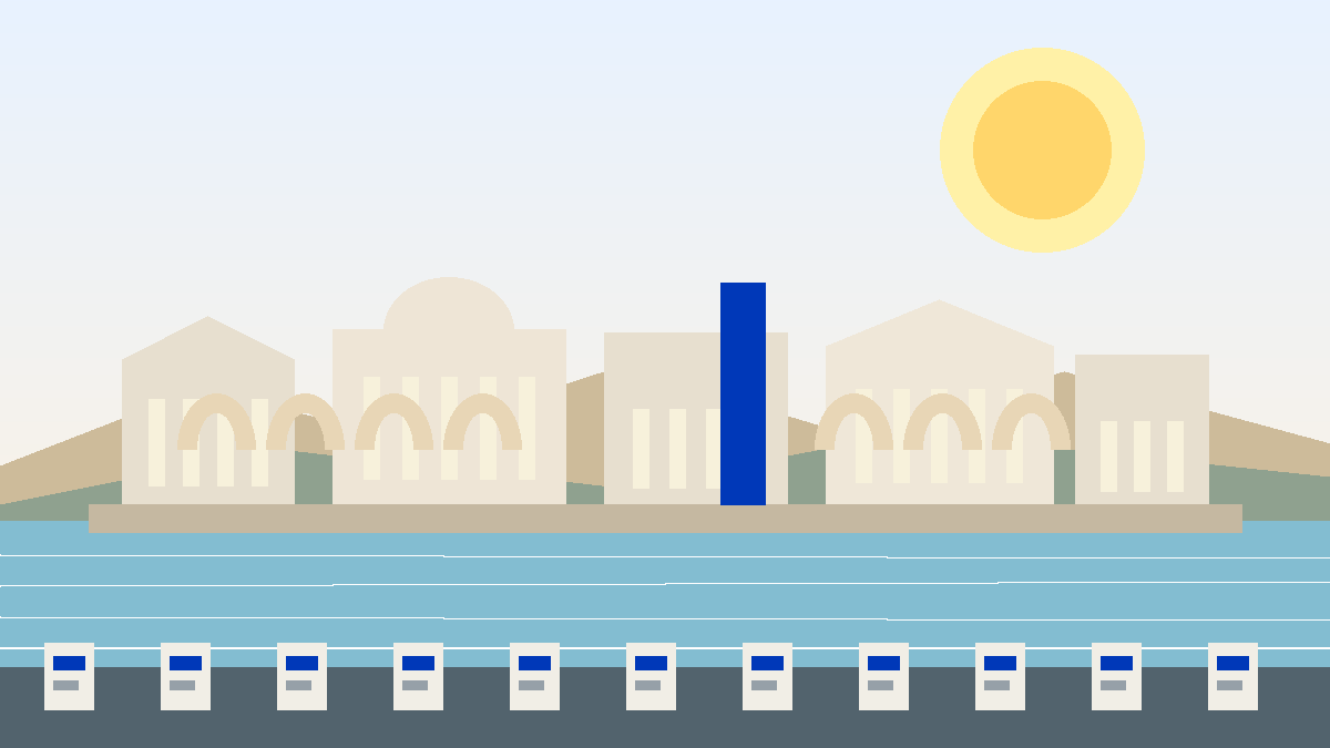 Editorial raster image of Jerusalem civic stone architecture for the Israeli pension system