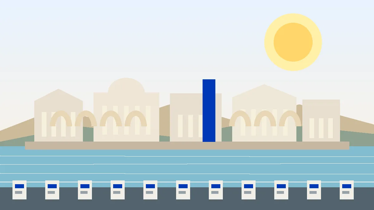Image éditoriale raster de l'architecture de pierre civique de Jérusalem pour le système de retraite israélien