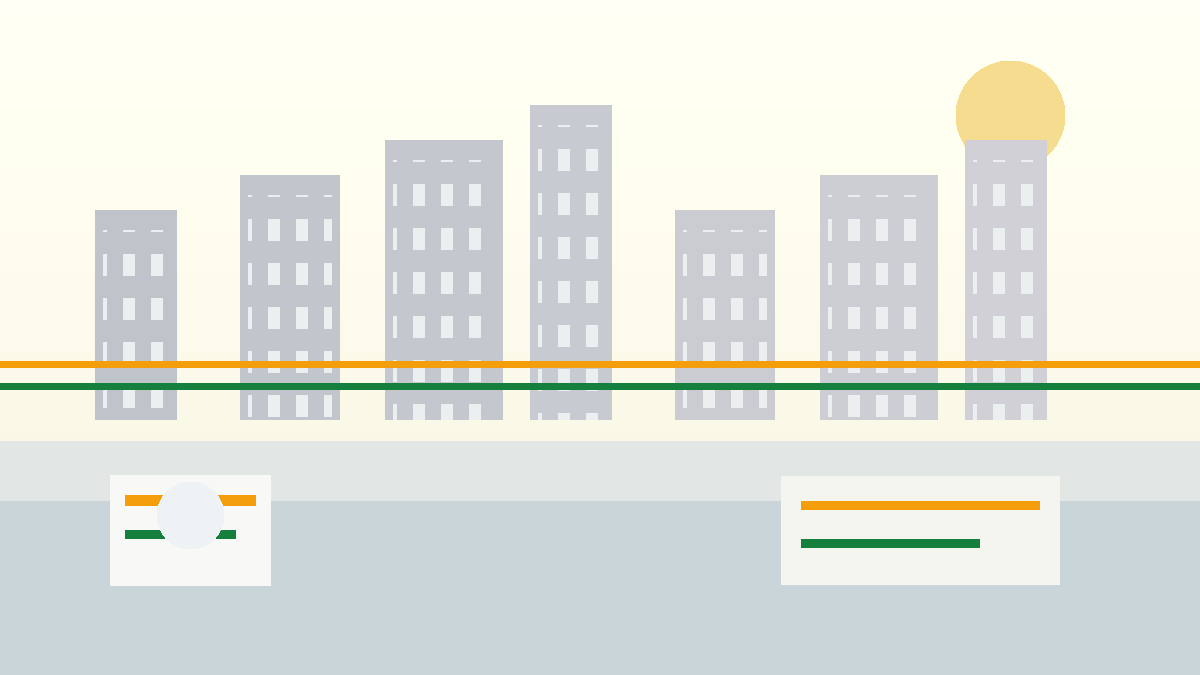 Editorial raster image of Vilnius civic architecture for the Lithuanian pension system