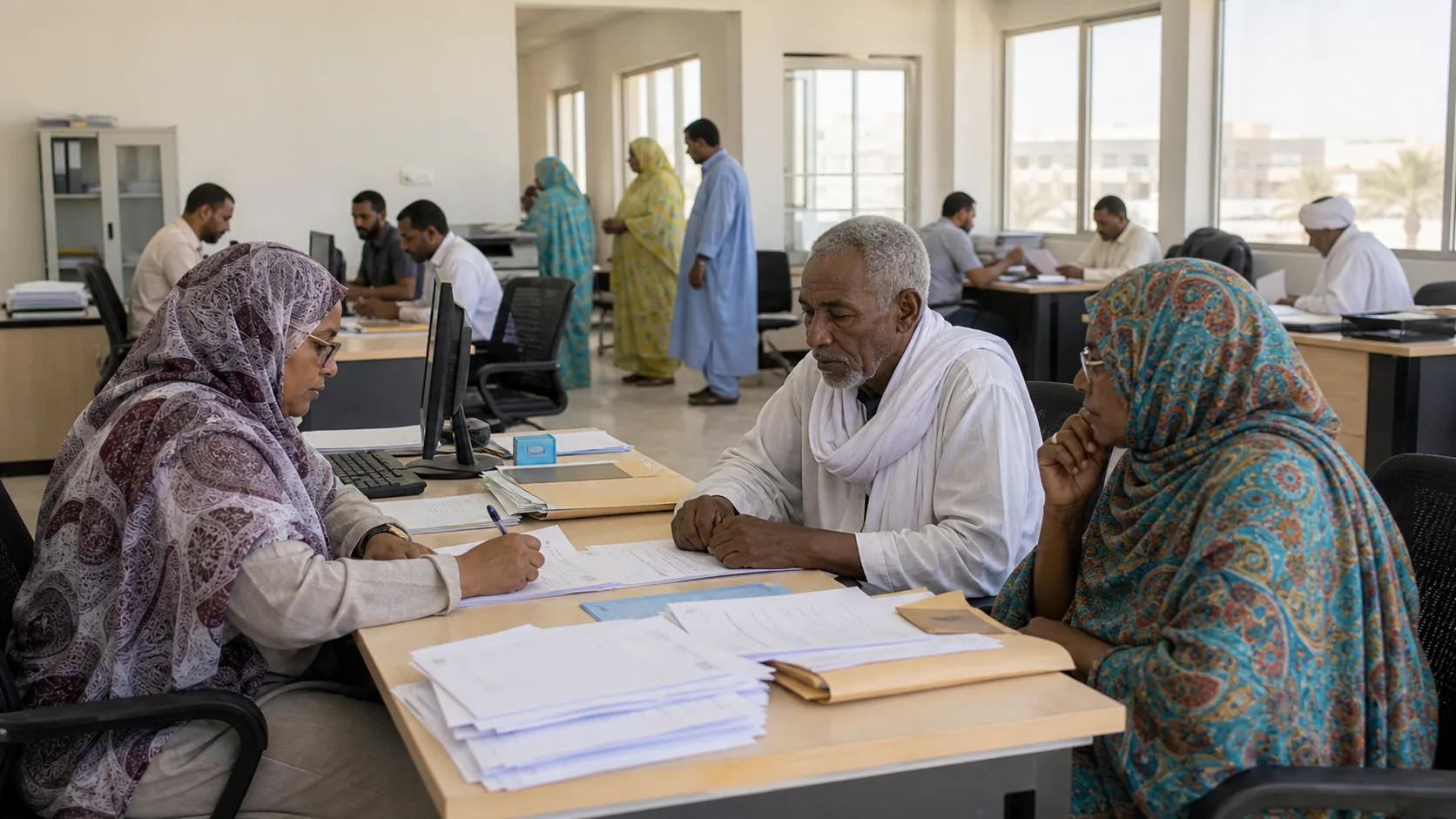 AI-generated editorial image for the Mauritanian Pension System