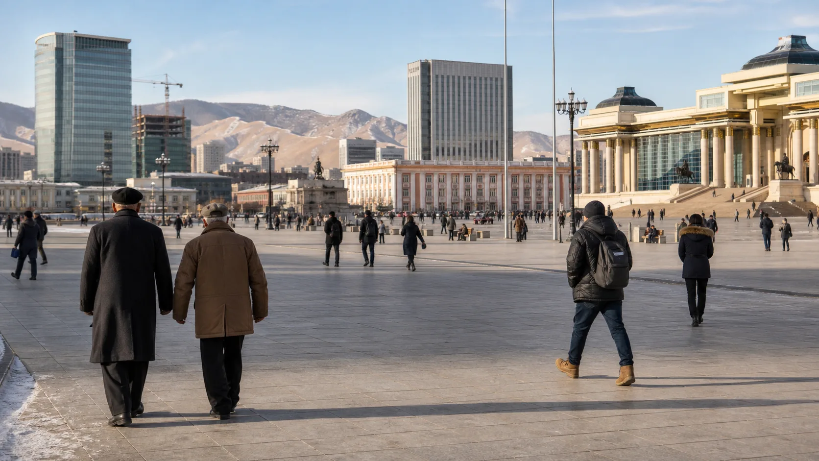 AI-generated editorial image for the Mongolian Pension System