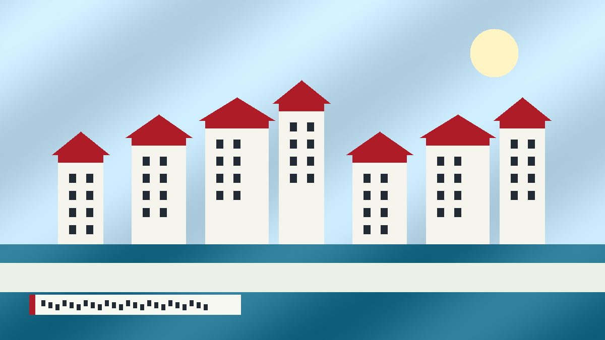 Editorial raster image of Dutch canal houses and public buildings for the Dutch pension system