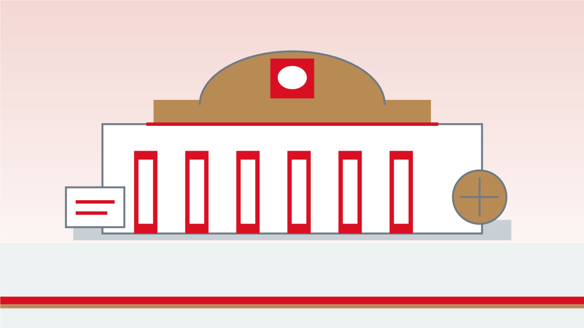 Editorial raster image of Lima civic architecture for the Peruvian pension system