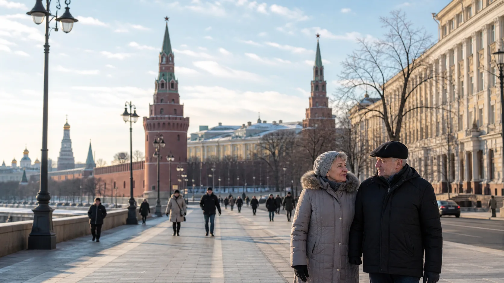 AI-generated editorial image for the Russian Pension System
