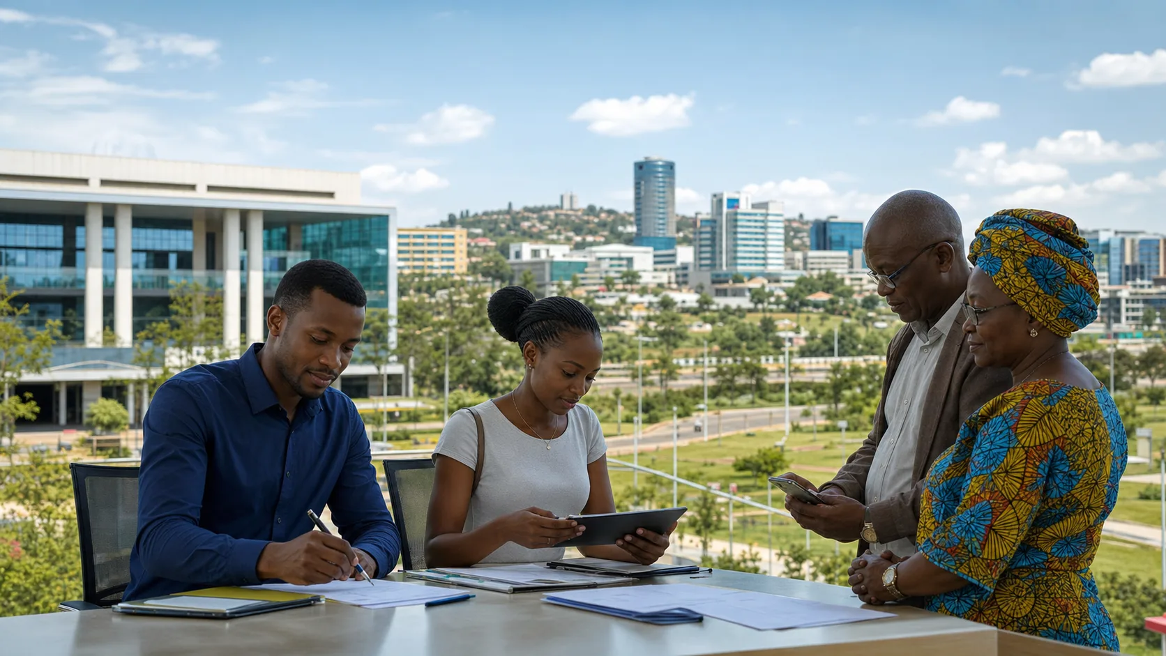 AI-generated editorial image for the Rwandan Pension System