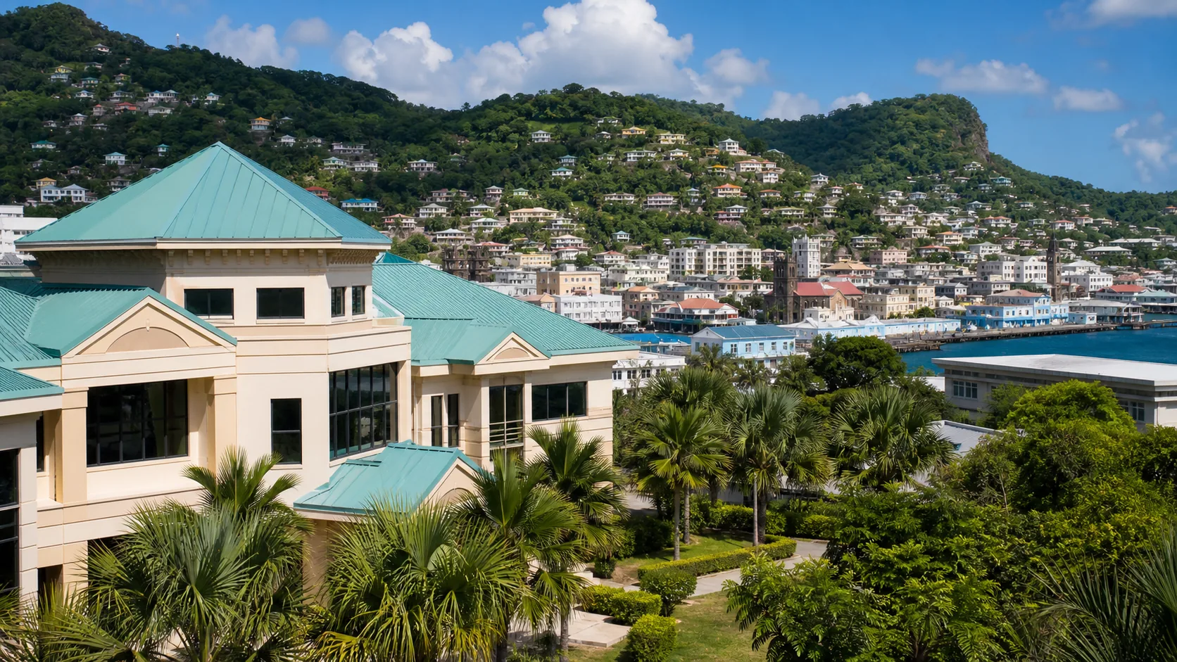 AI-generated editorial image for the Saint Vincent and the Grenadines Pension System
