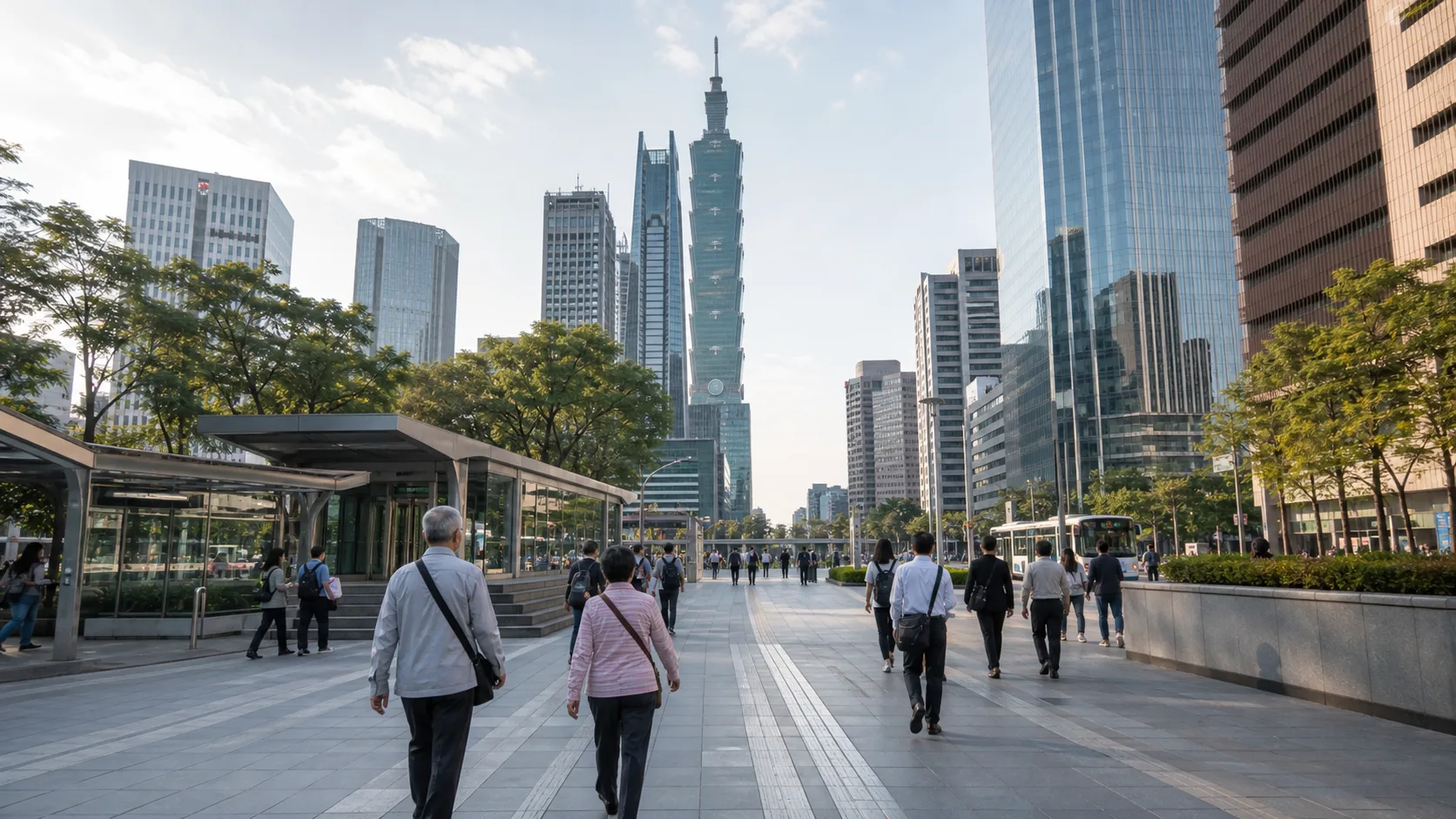 AI-generated editorial image for the Taiwan Pension System