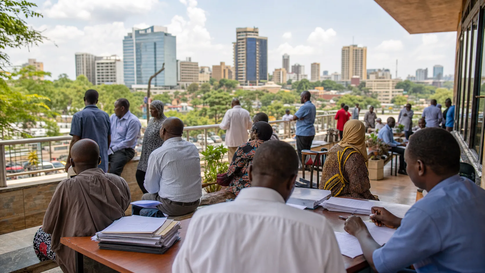 AI-generated editorial image for the Ugandan Pension System