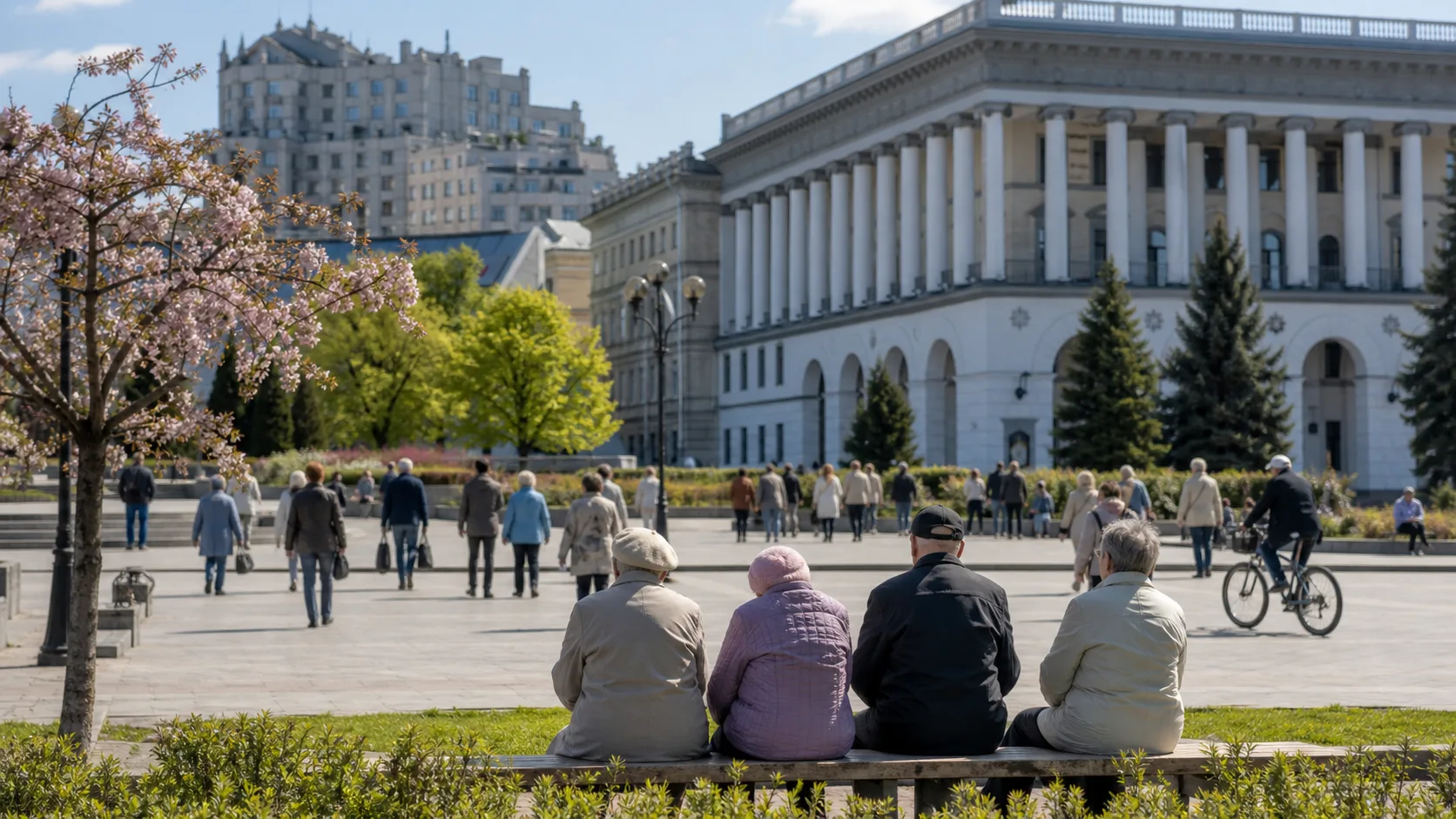 AI-generated editorial image for the Ukrainian Pension System