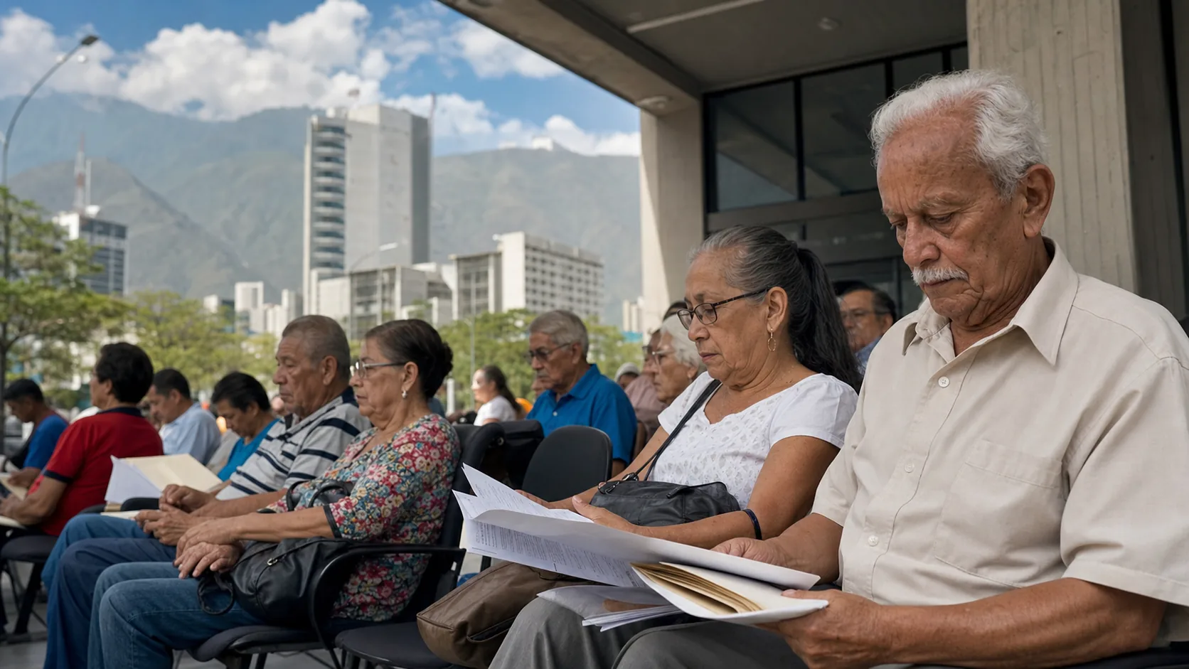 AI-generated editorial image for the Venezuelan Pension System