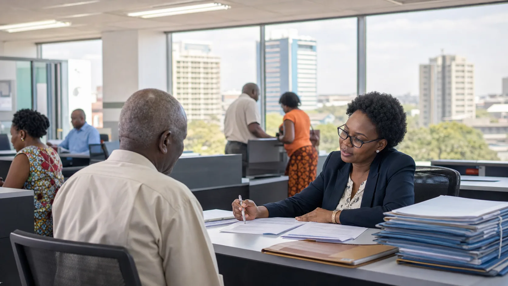 AI-generated editorial image for the Zambian Pension System